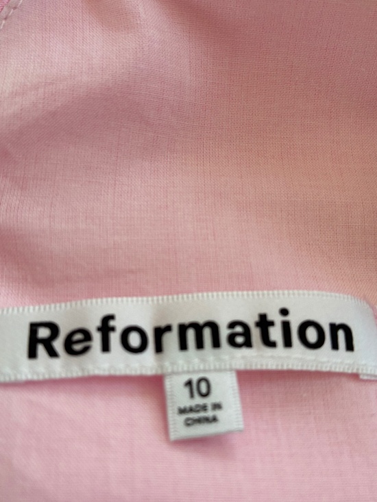 Reformation Zenni Dress Pale Pink Size 10 - Picture 5 of 5